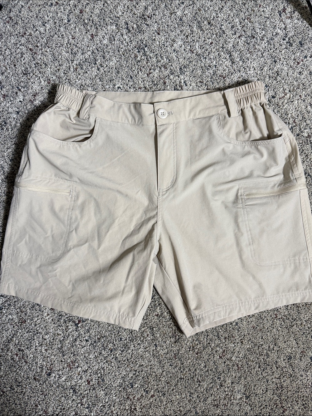 Willit Women’s Cargo Hiking Shorts Khaki Beige Sz L